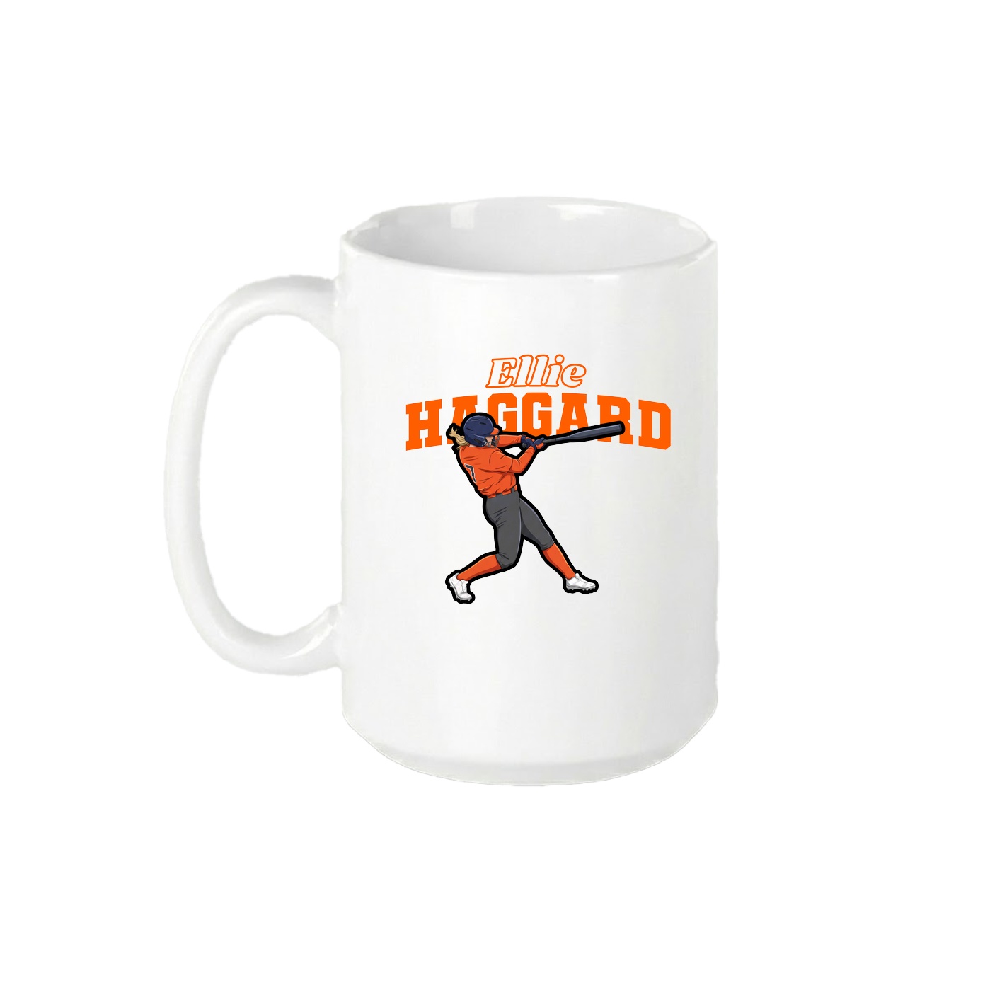15oz Coffee Mug — Name Arch in White