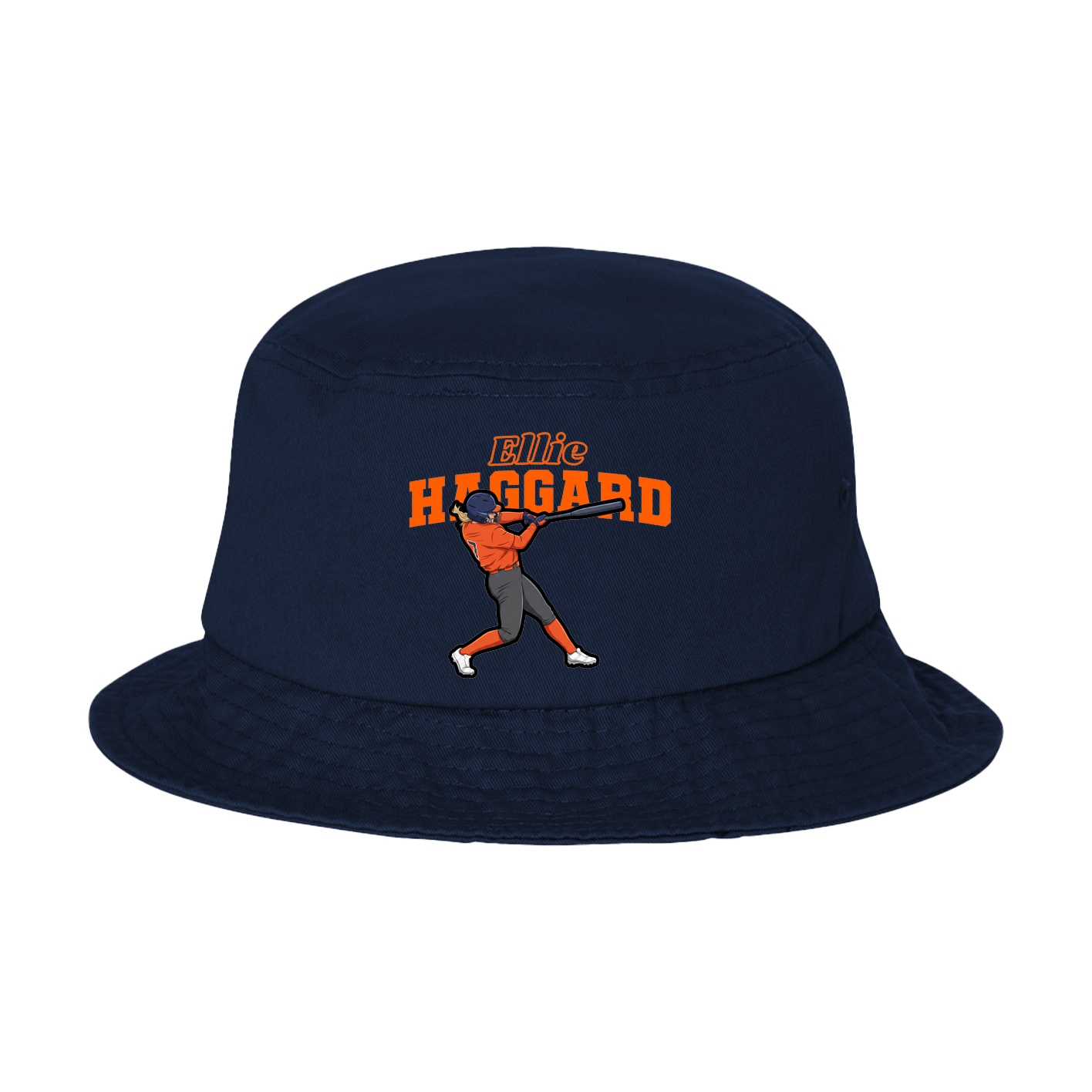 Bucket Cap — Name Arch in Navy