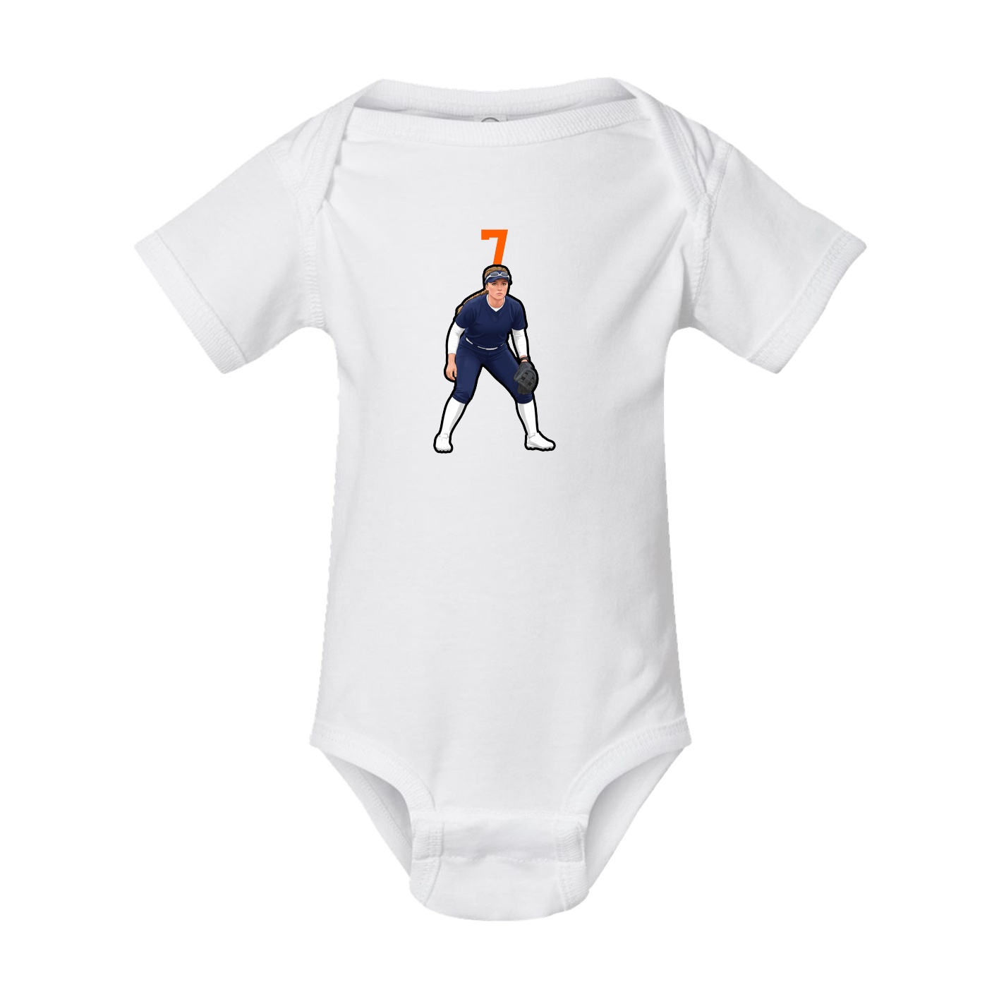 Baby Onesie — Number Top in White