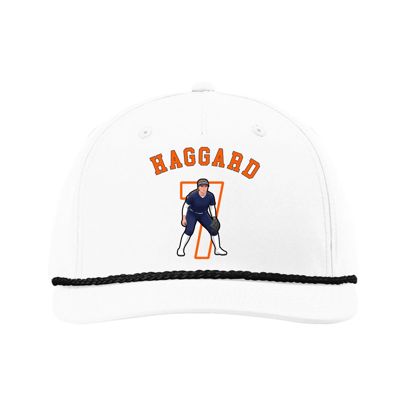 Five-Panel Classic Rope Cap — Shirsey Arch in White