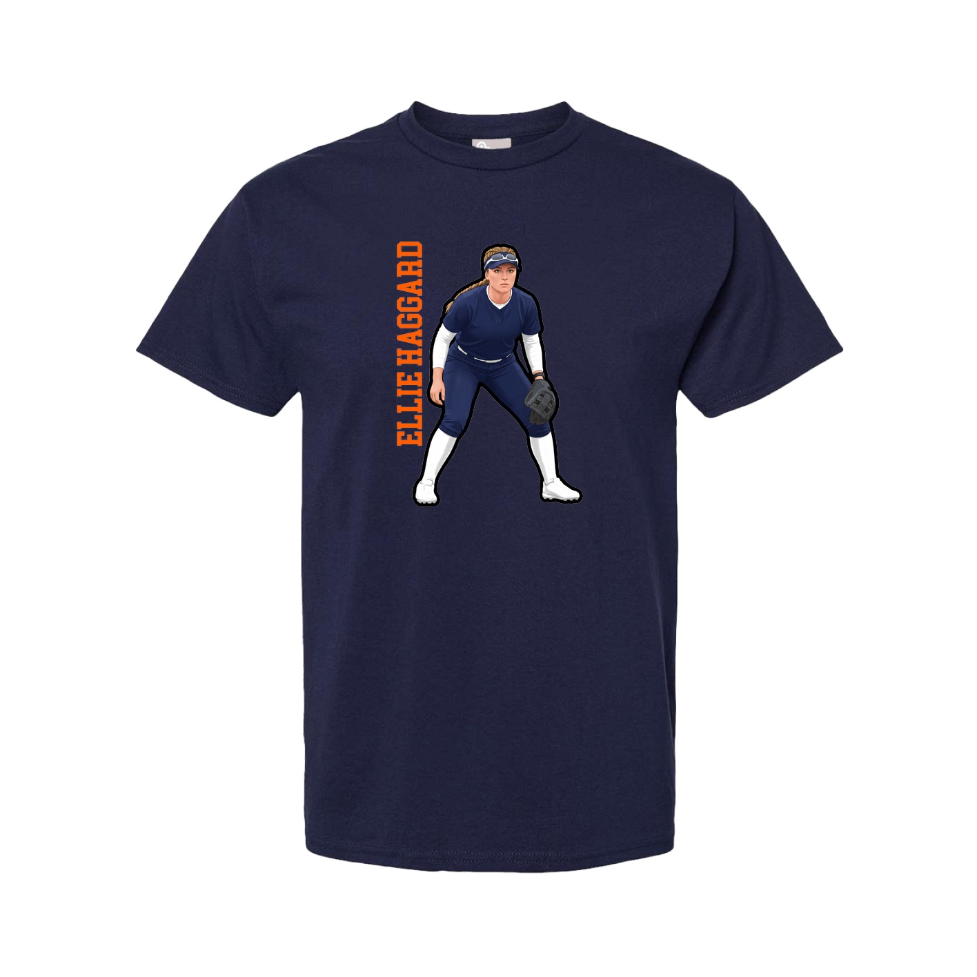 Tee — Name Vertical in Navy