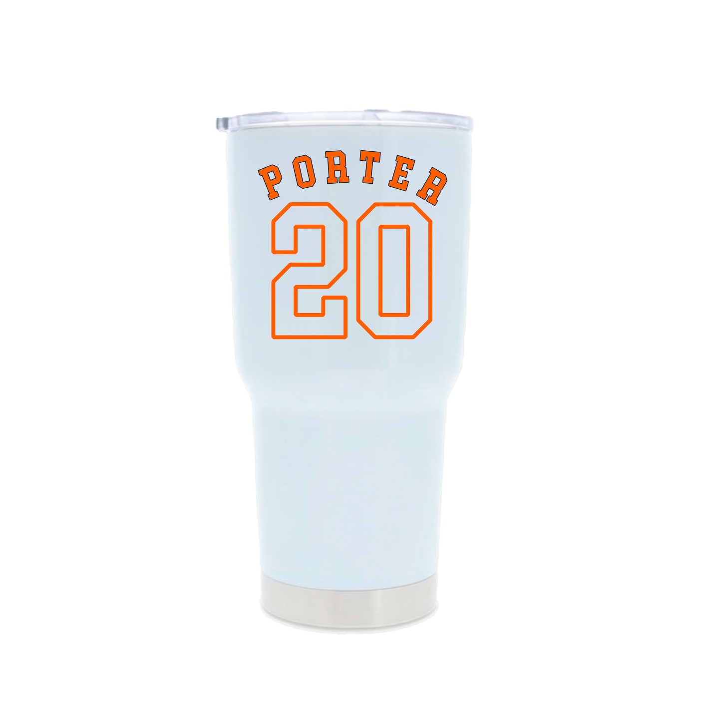 30oz Stainless Steel Tumbler — Shirsey Arch in White