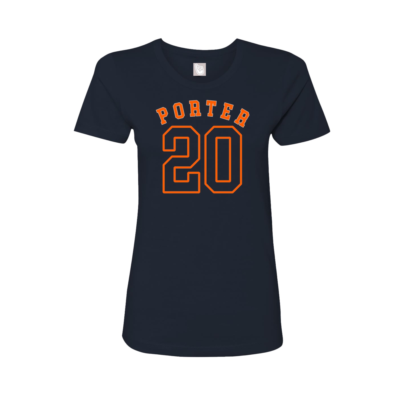 Fitted Women's Tee — Shirsey Arch in Navy