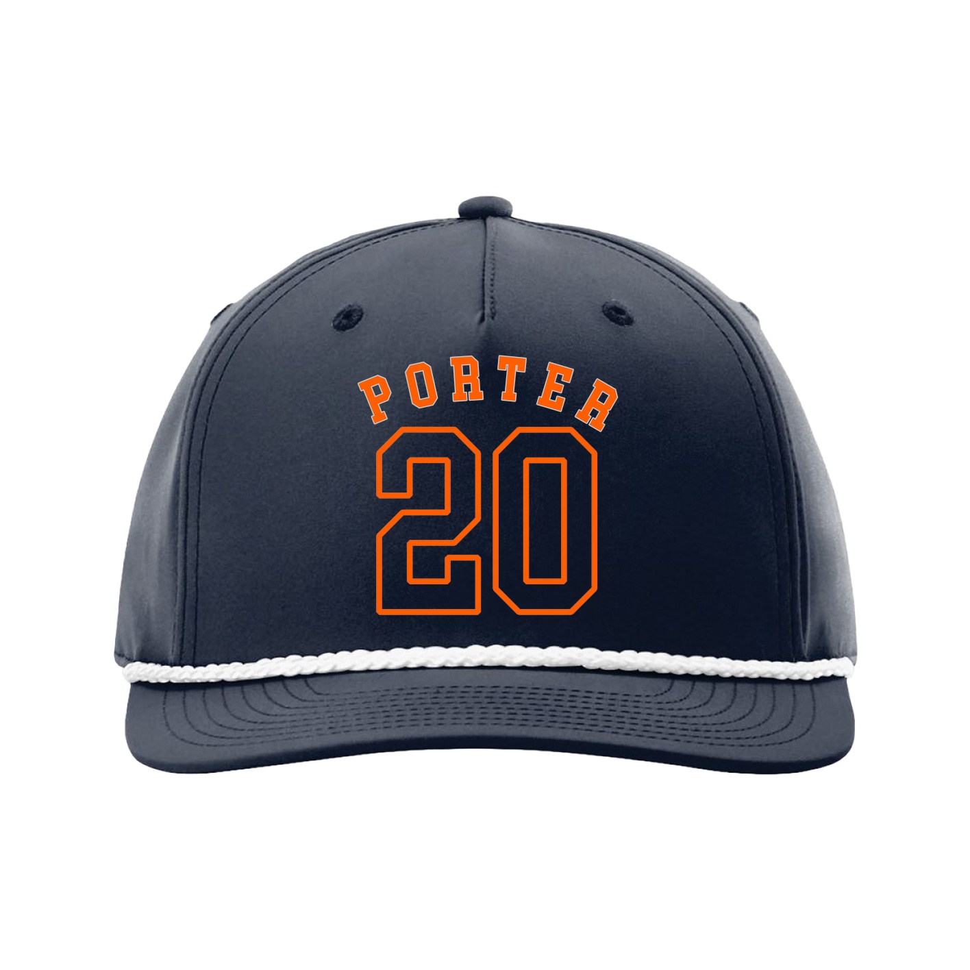 Five-Panel Classic Rope Cap — Shirsey Arch in Navy