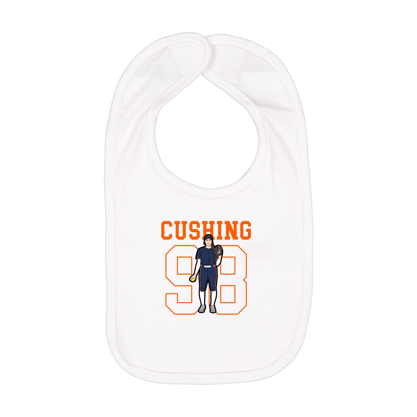 Infant Bib — Shirsey in White