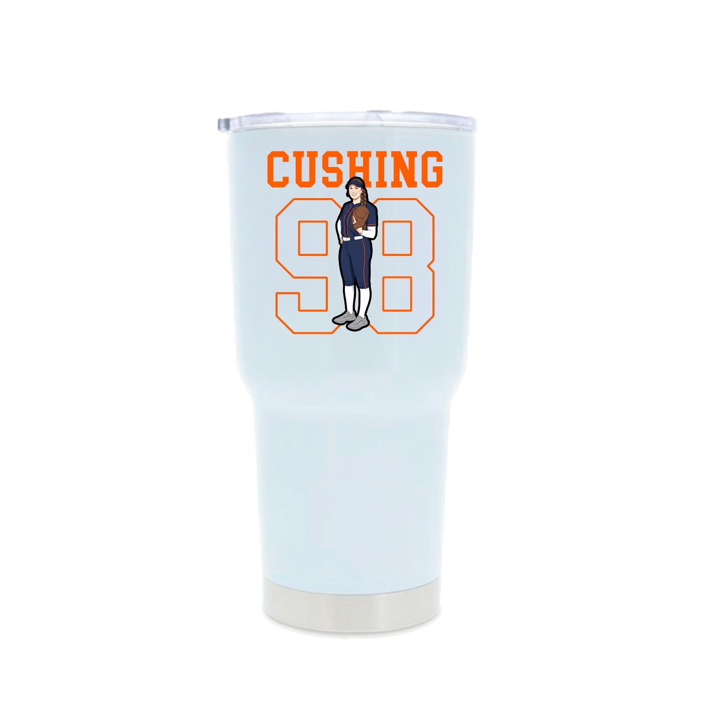 30oz Stainless Steel Tumbler — Shirsey in White