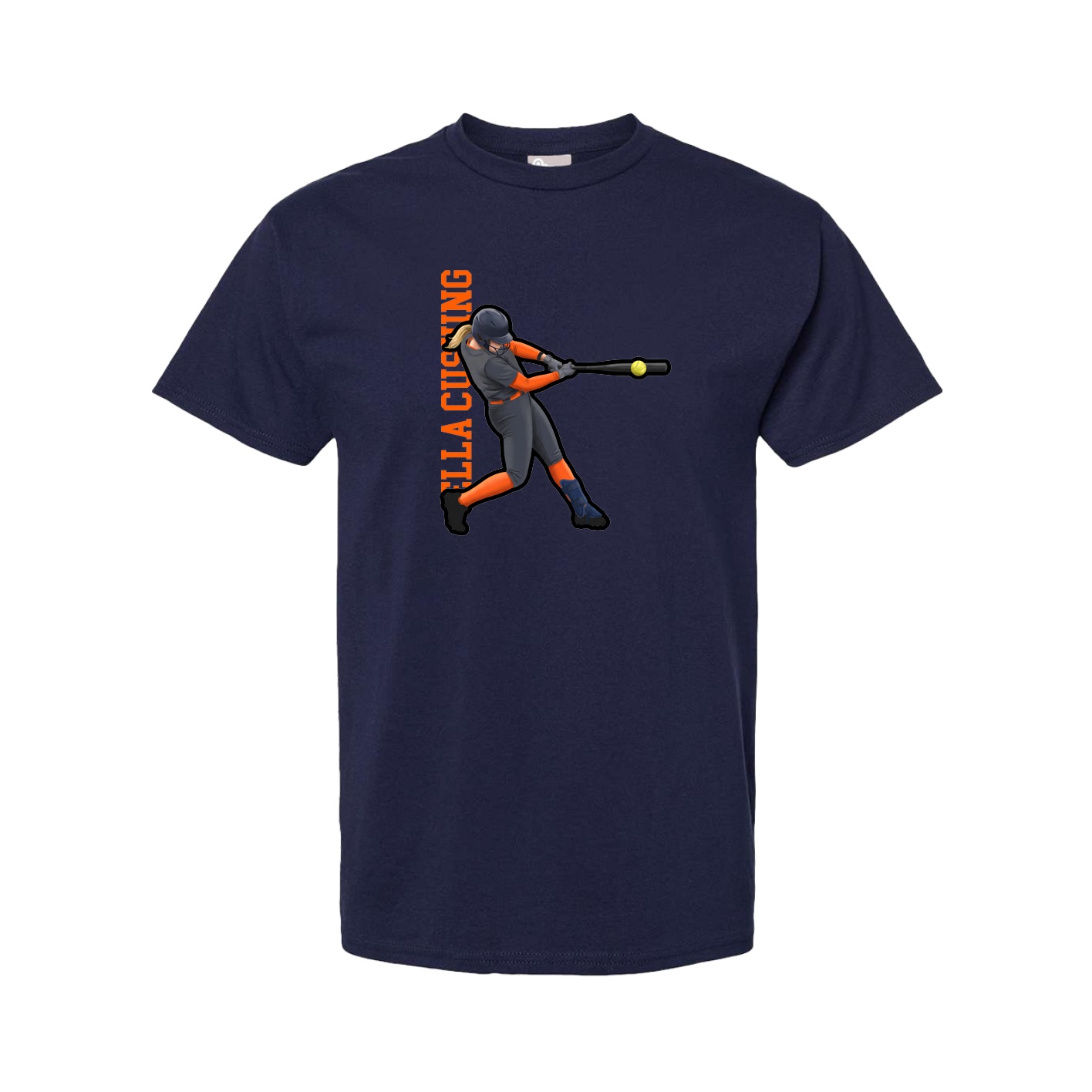 Tee — Name Vertical in Navy