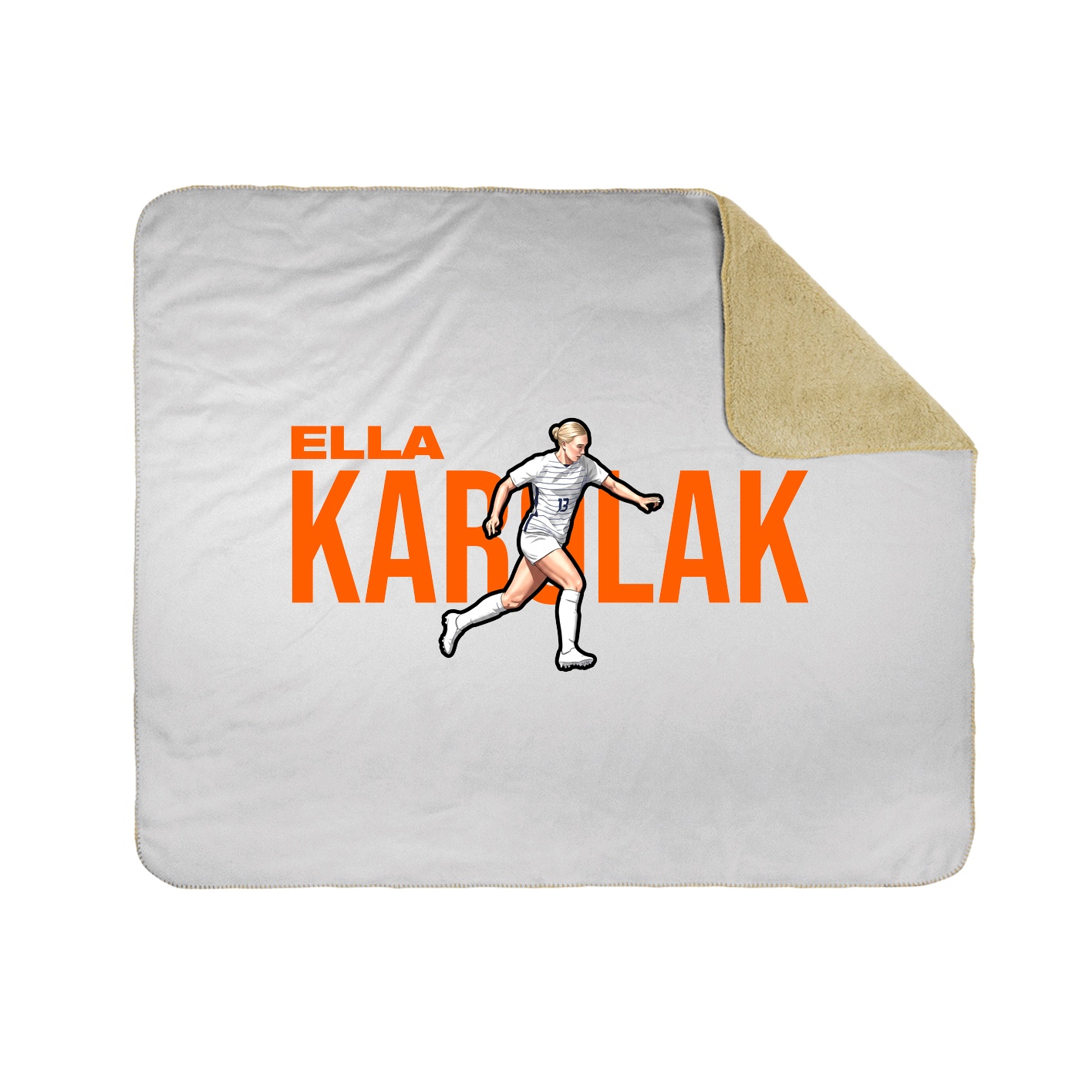 Throw Blanket — Player Name in White