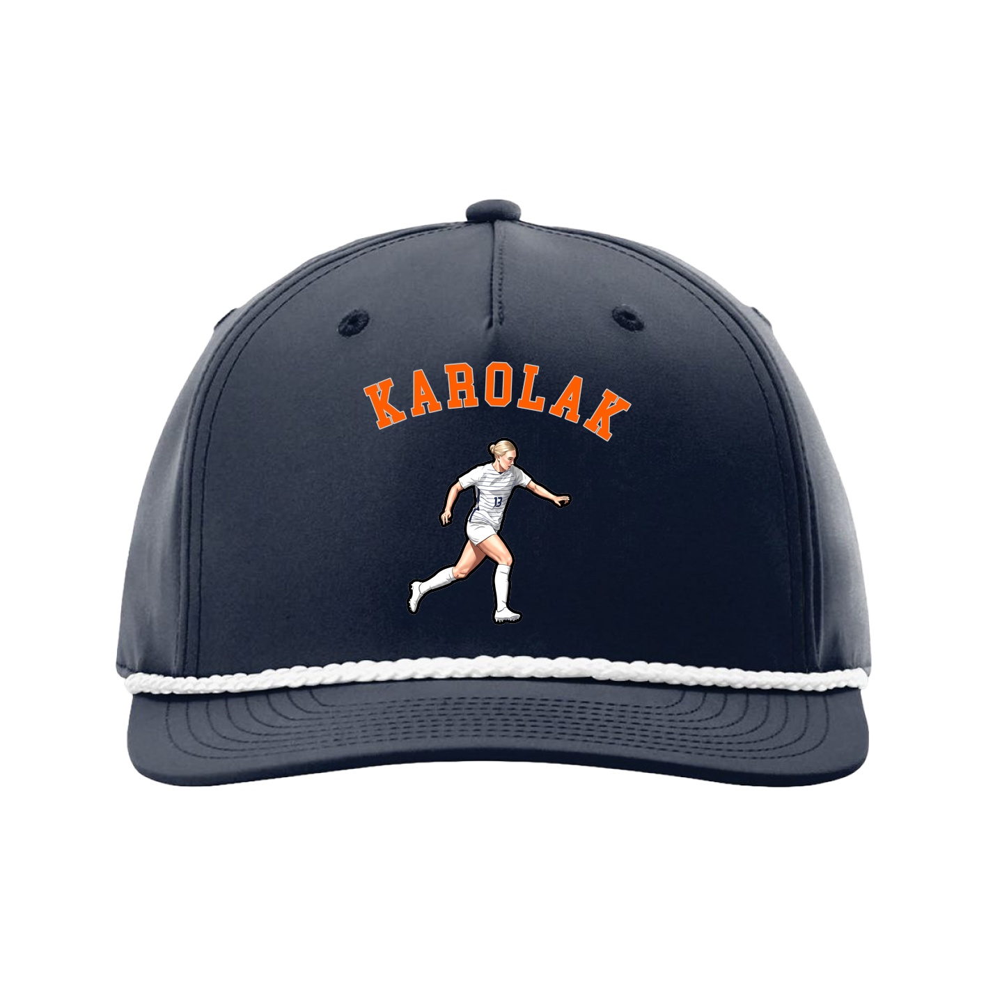 Five-Panel Classic Rope Cap — Shirsey Arch in Navy