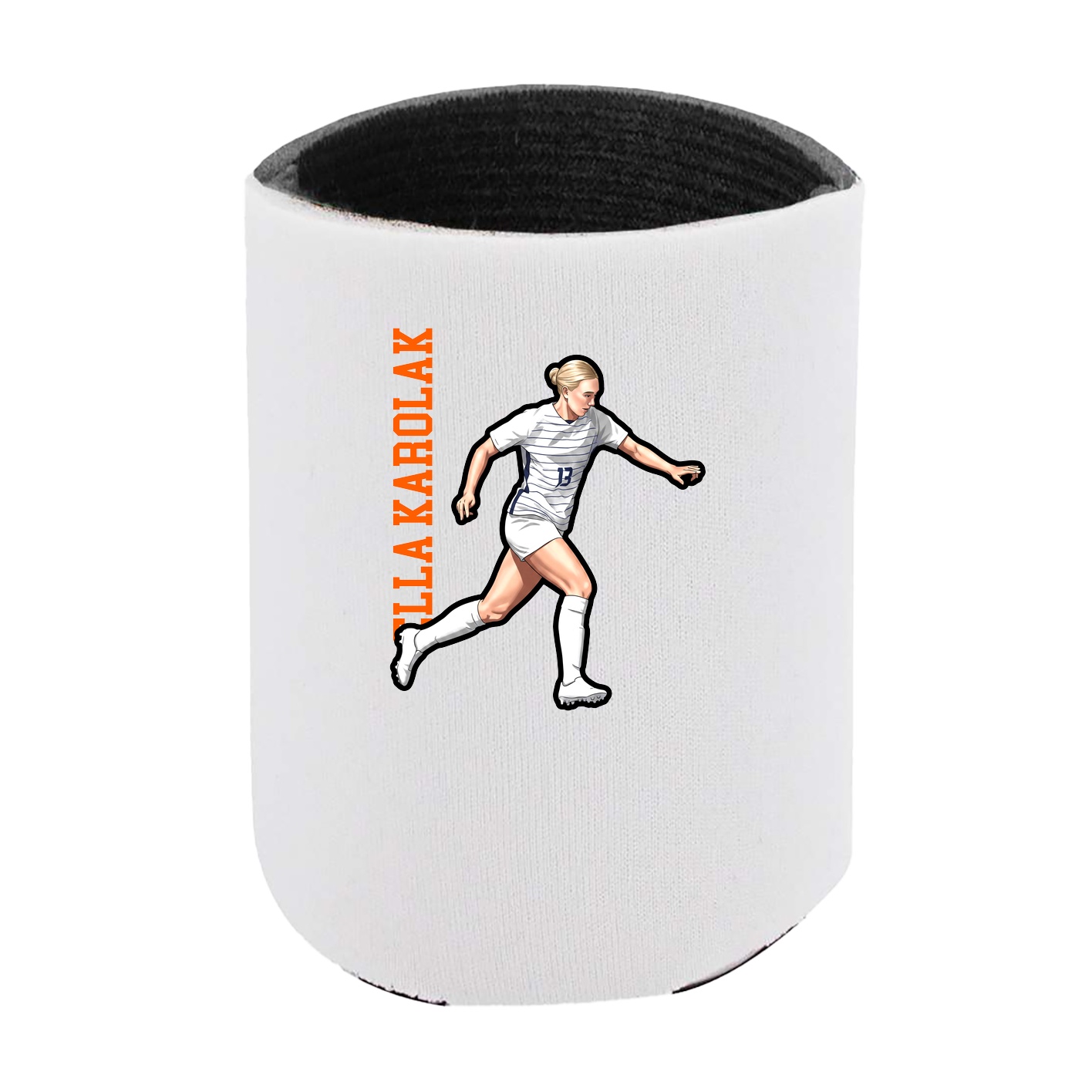 Can Holder — Name Vertical in White