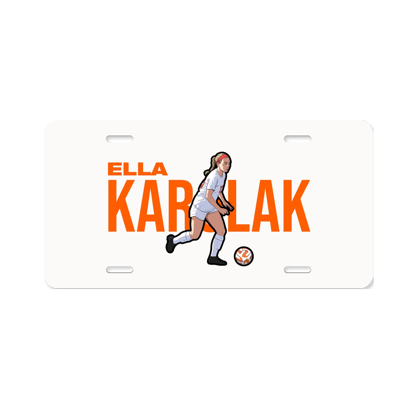 License Plate — Player Name in Classic
