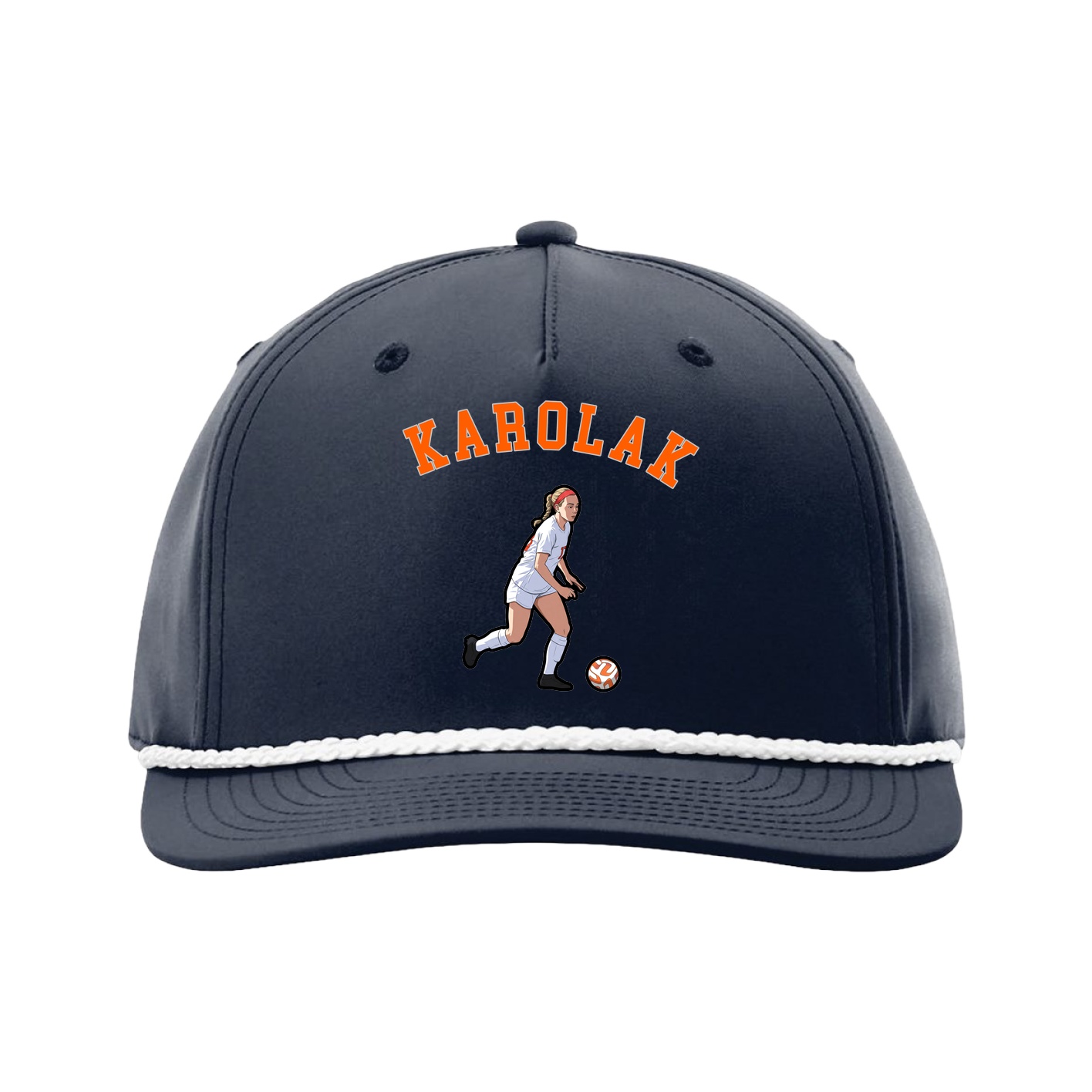 Five-Panel Classic Rope Cap — Shirsey Arch in Navy