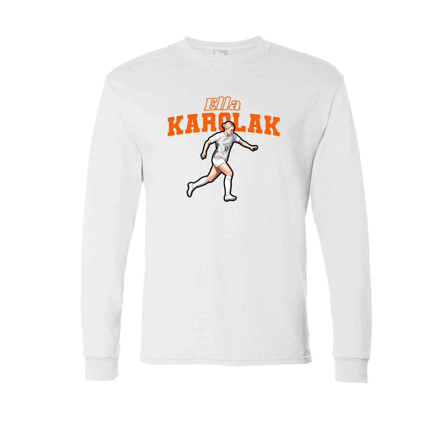 Long Sleeve Tee — Name Arch in White