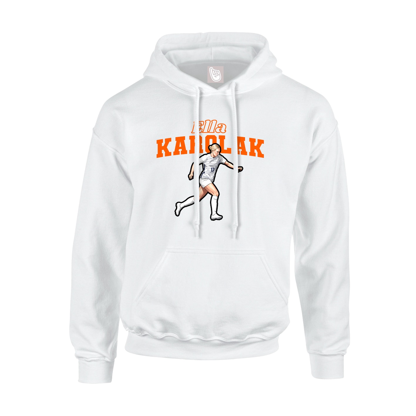 Hoodie — Name Arch in White