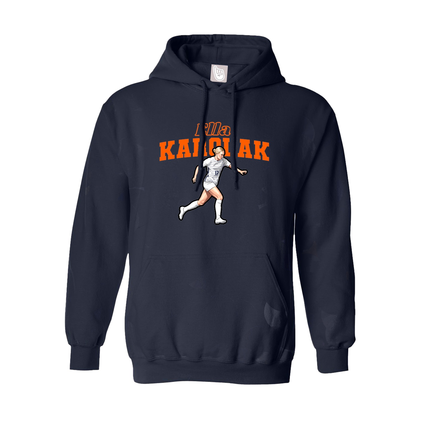 Youth Hoodie — Name Arch in Navy