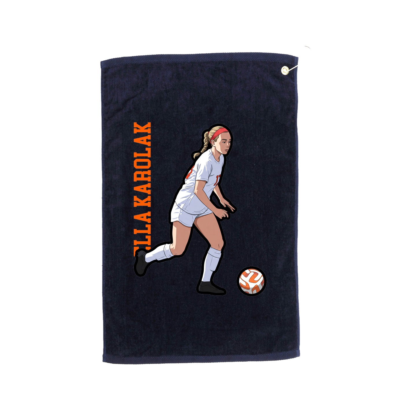 Golf Towel — Name Vertical in Navy