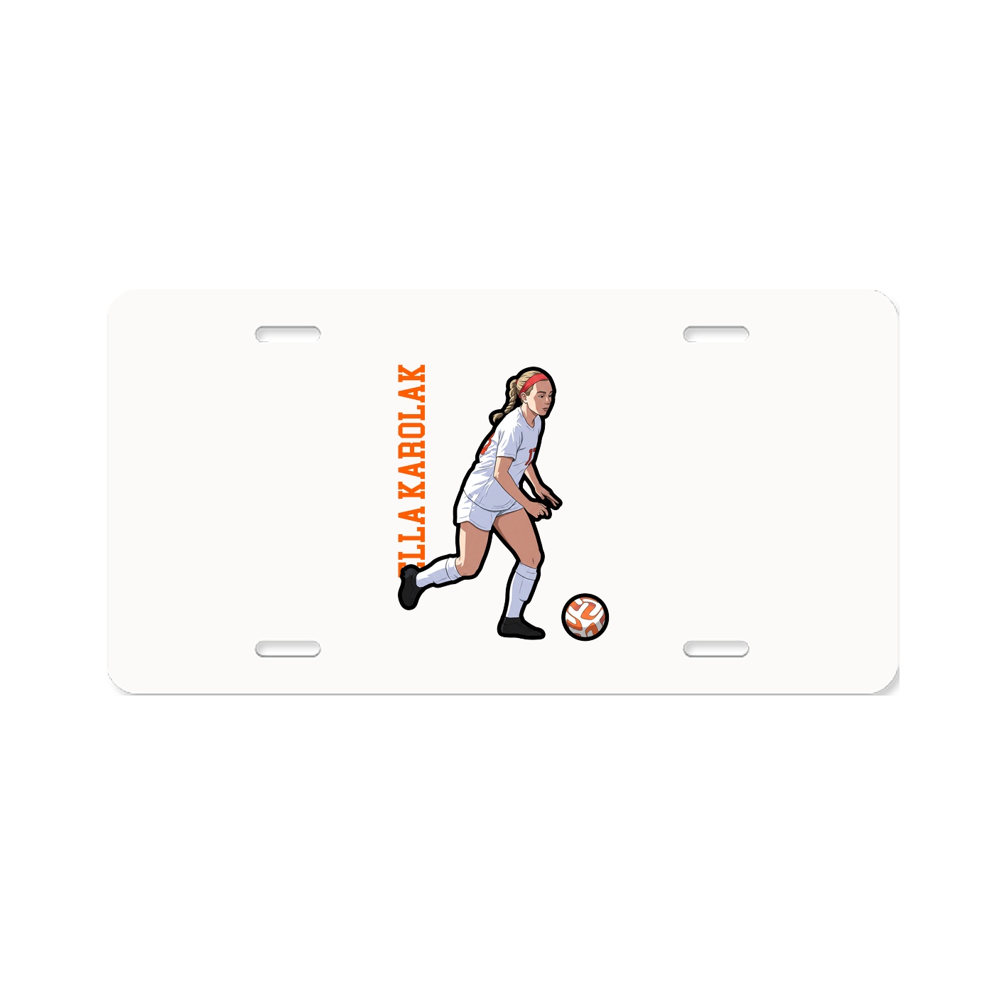 License Plate — Name Vertical in Classic
