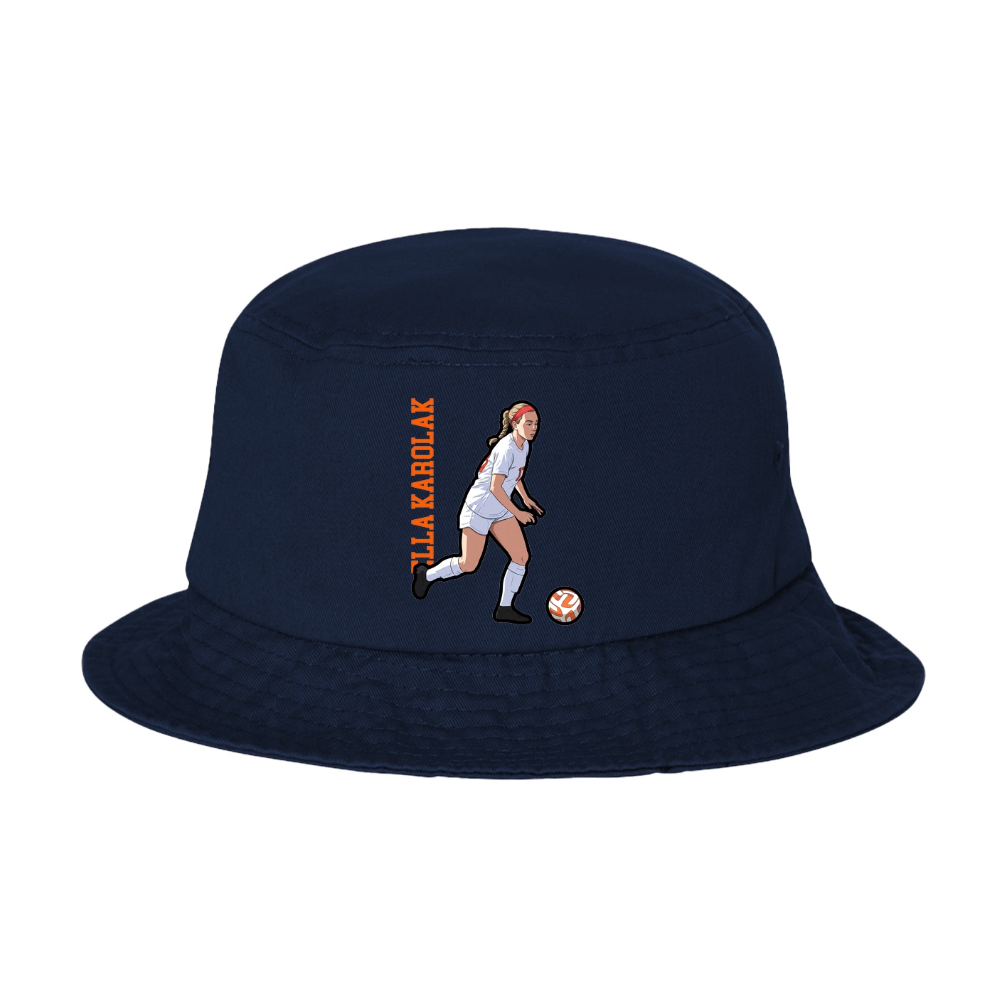 Bucket Cap — Name Vertical in Navy