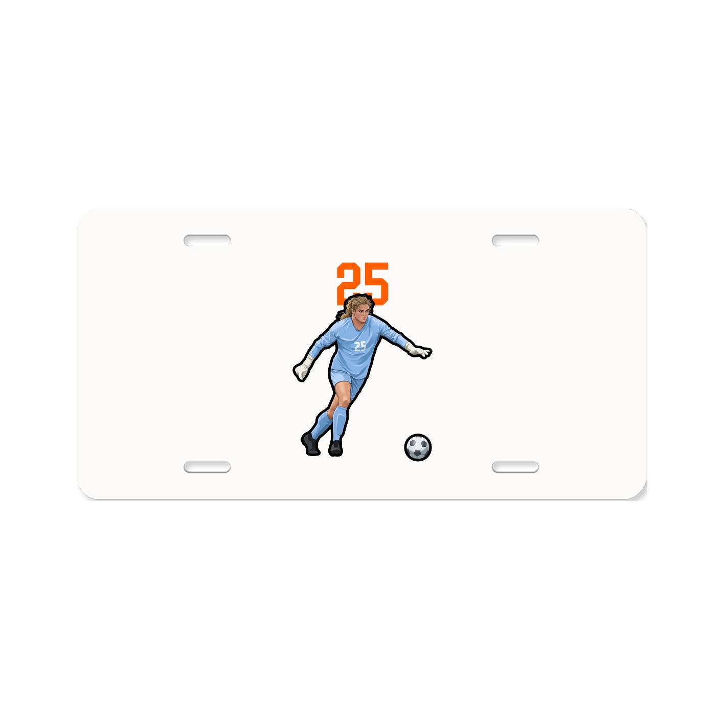 License Plate — Number Top in Classic