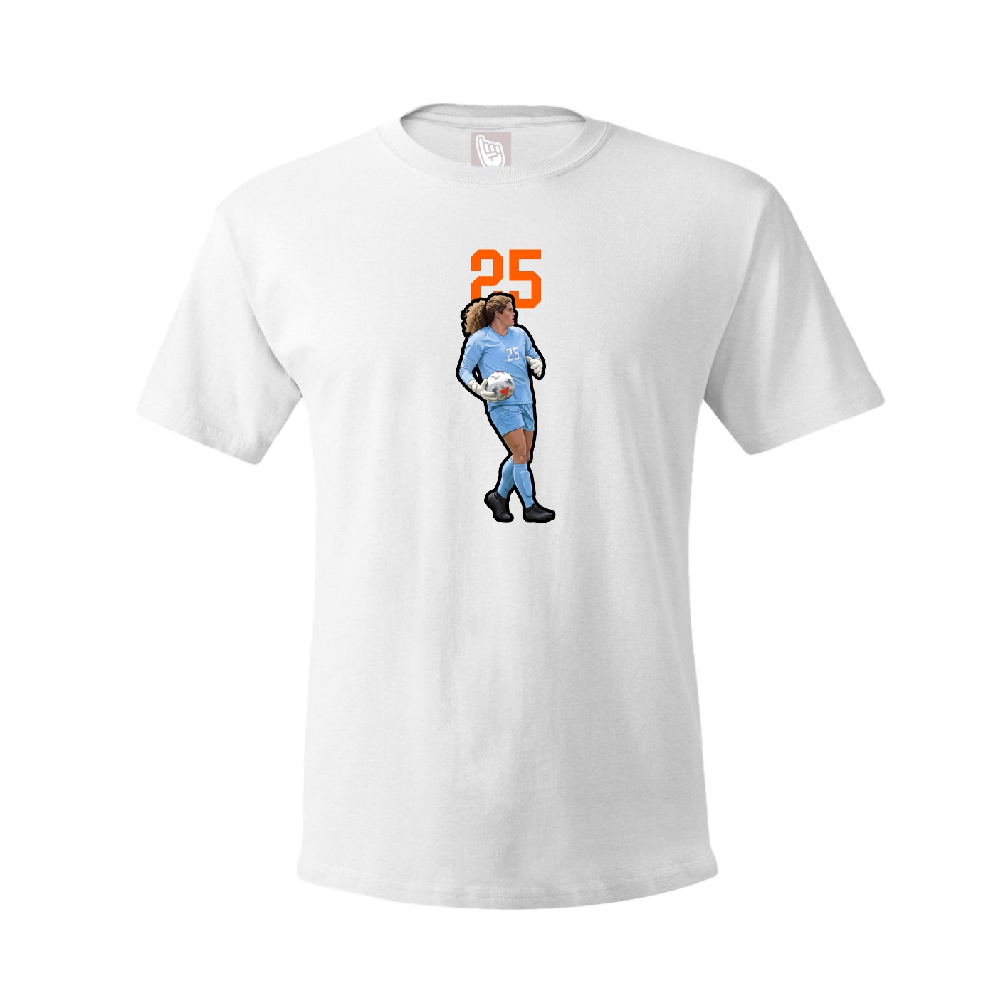 Youth Tee — Number Top in White