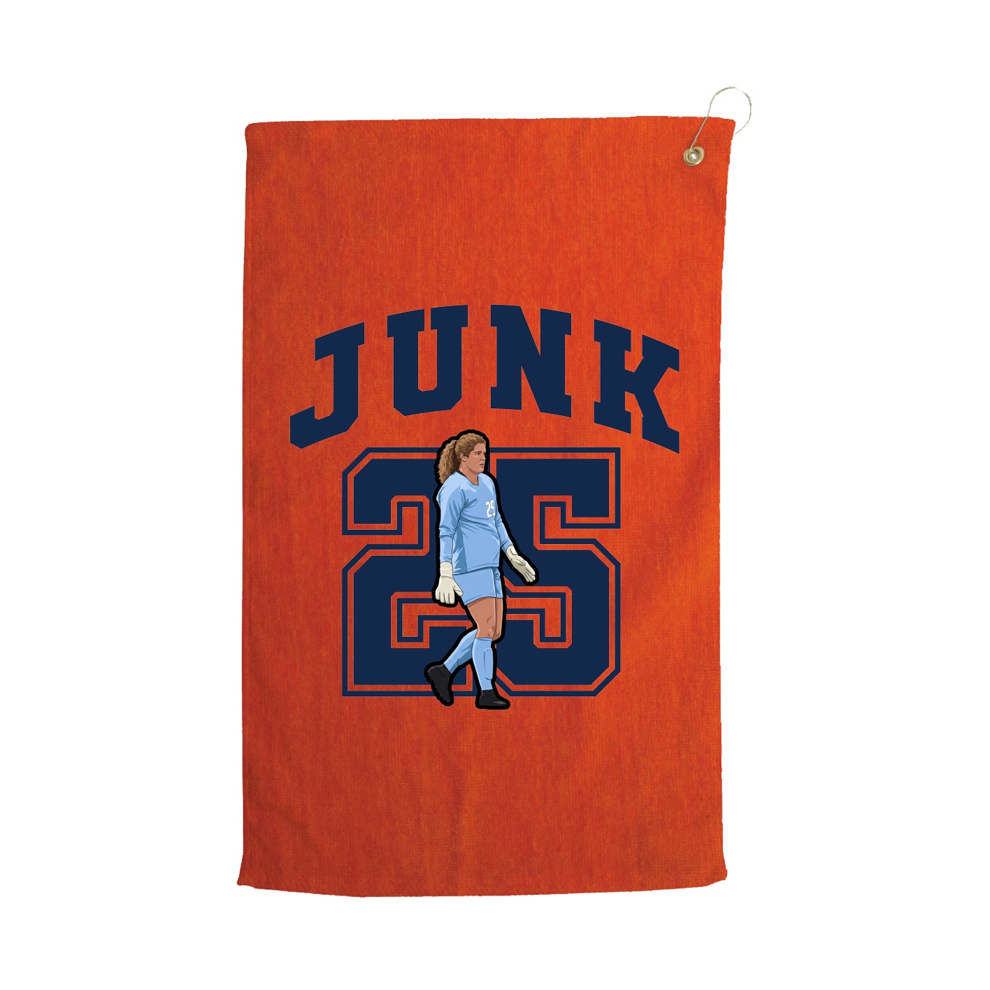Golf Towel — Number in Orange