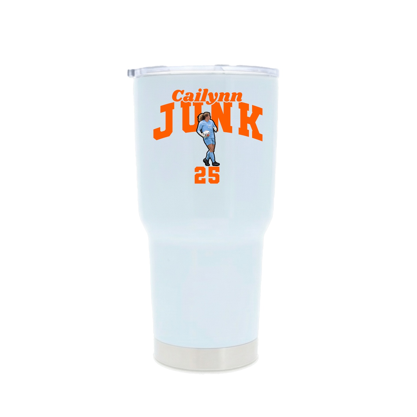 30oz Stainless Steel Tumbler — Signature Arch in White
