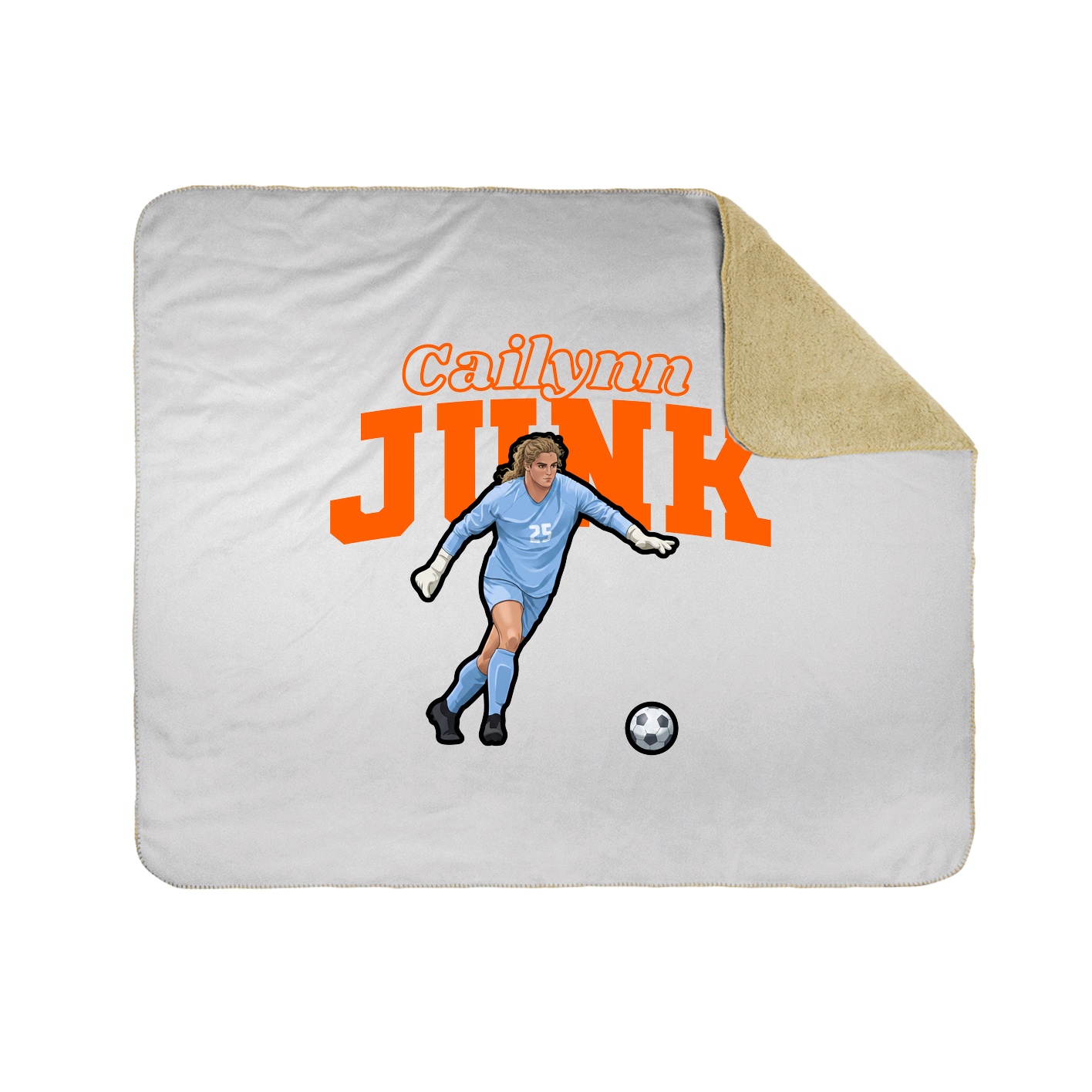 Throw Blanket — Name Arch in White