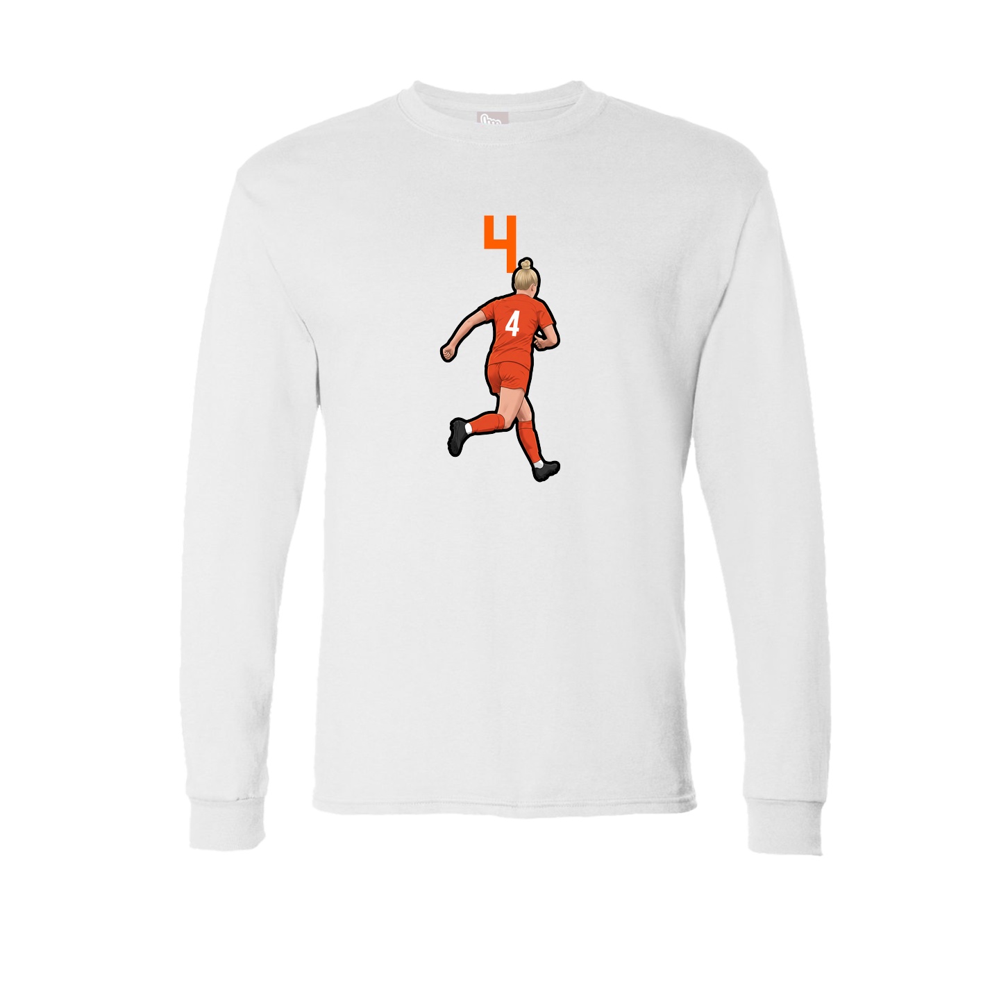 Long Sleeve Tee — Number Top in White