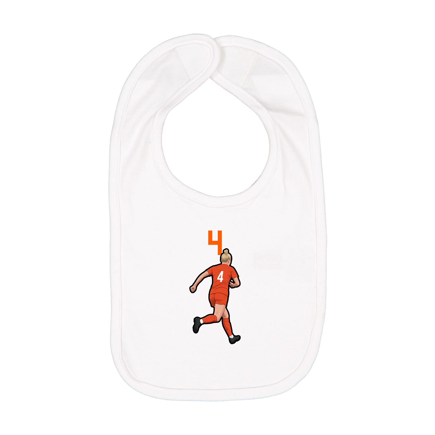 Infant Bib — Number Top in White