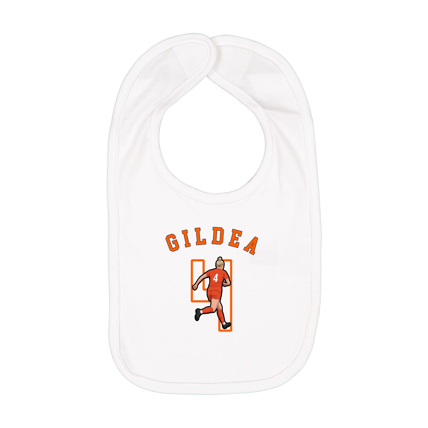 Infant Bib — Shirsey Arch in White