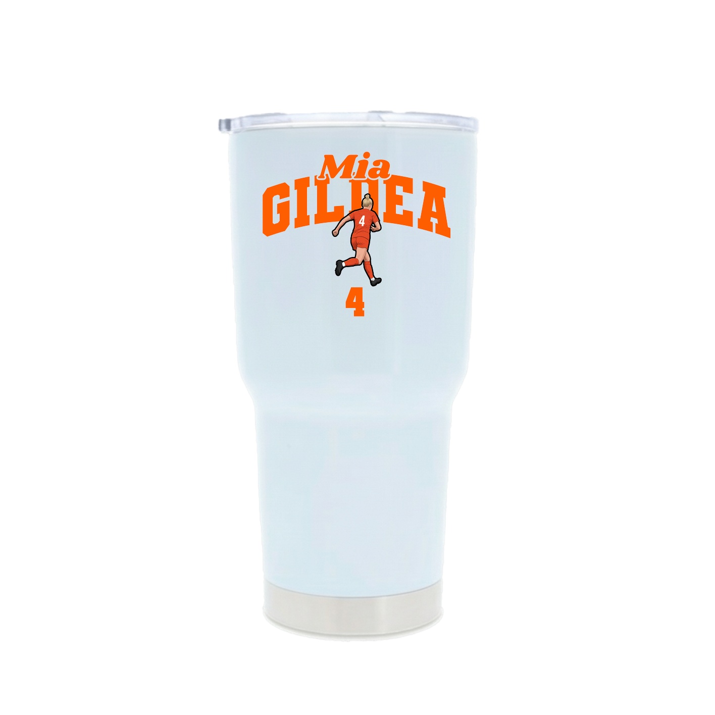 30oz Stainless Steel Tumbler — Signature Arch in White