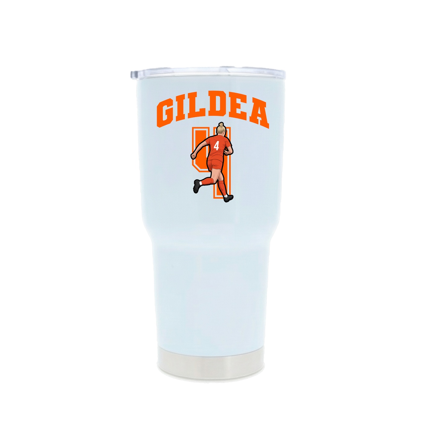 30oz Stainless Steel Tumbler — Number in White