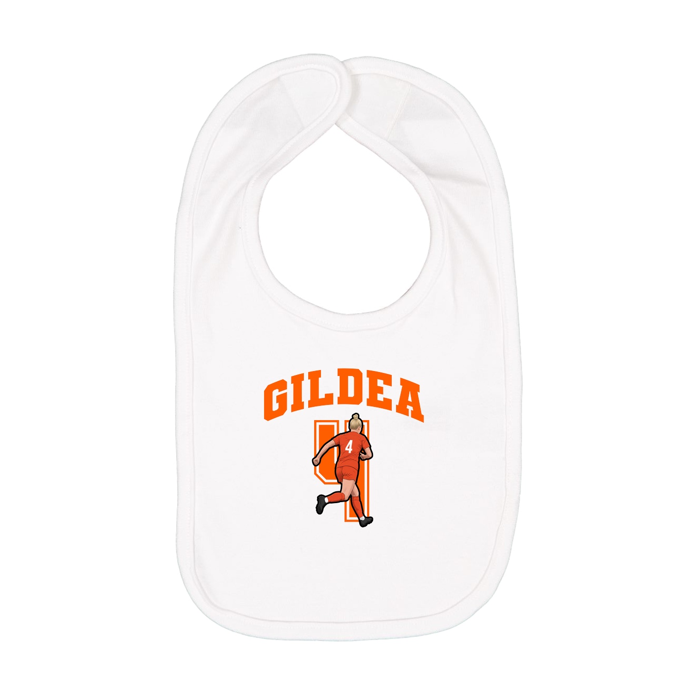 Infant Bib — Number in White