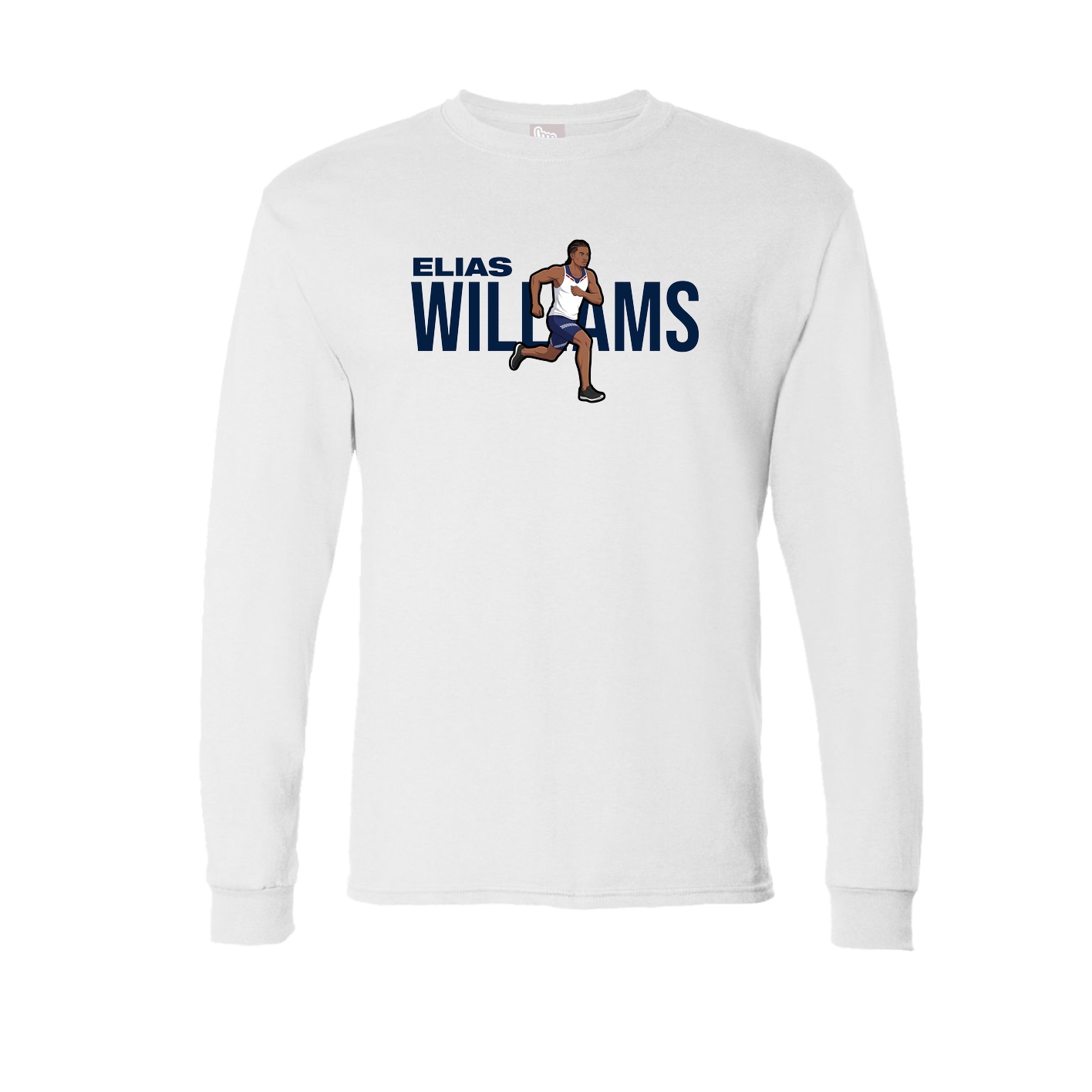 Long Sleeve Tee — Player Name in White