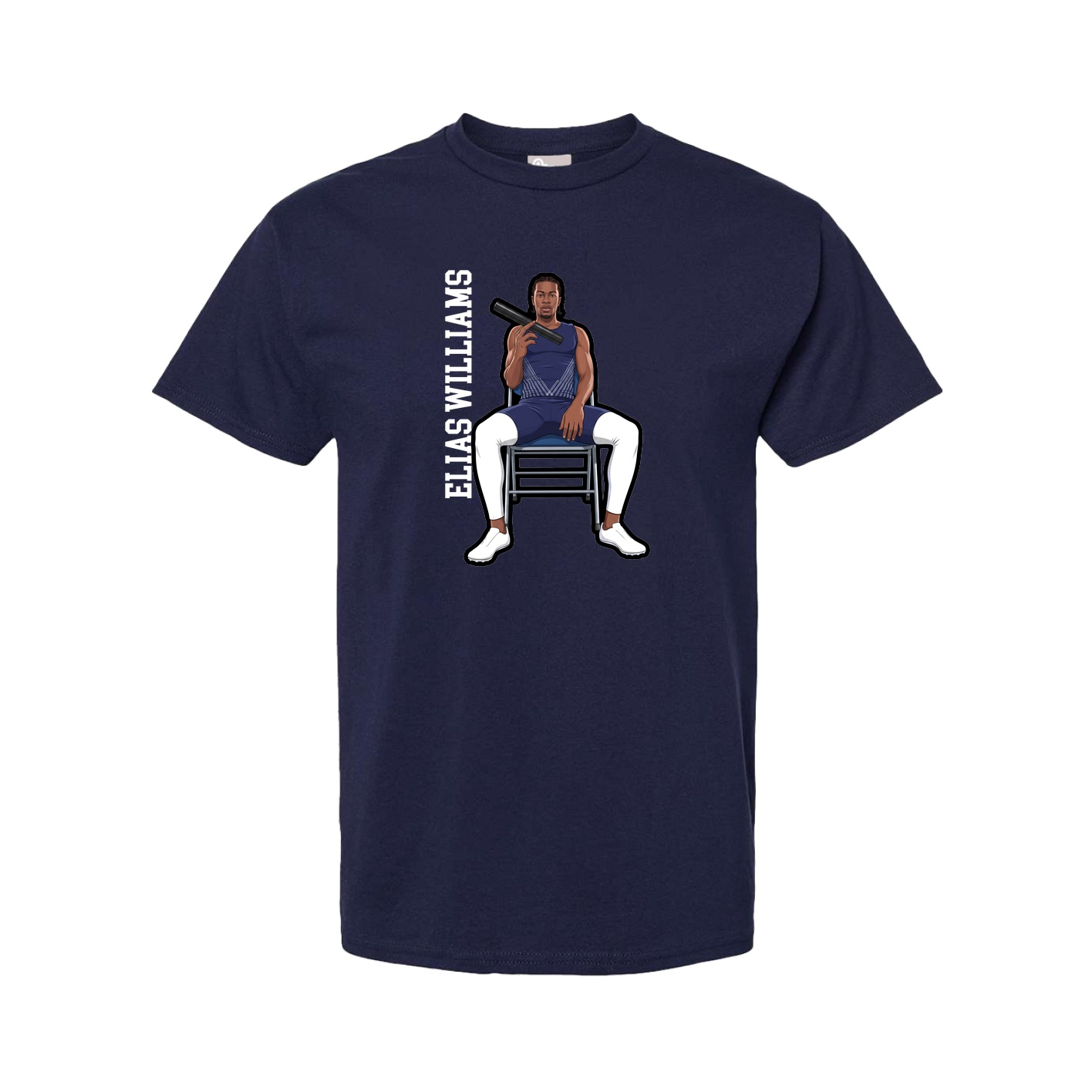 Youth Tee — Name Vertical in Navy