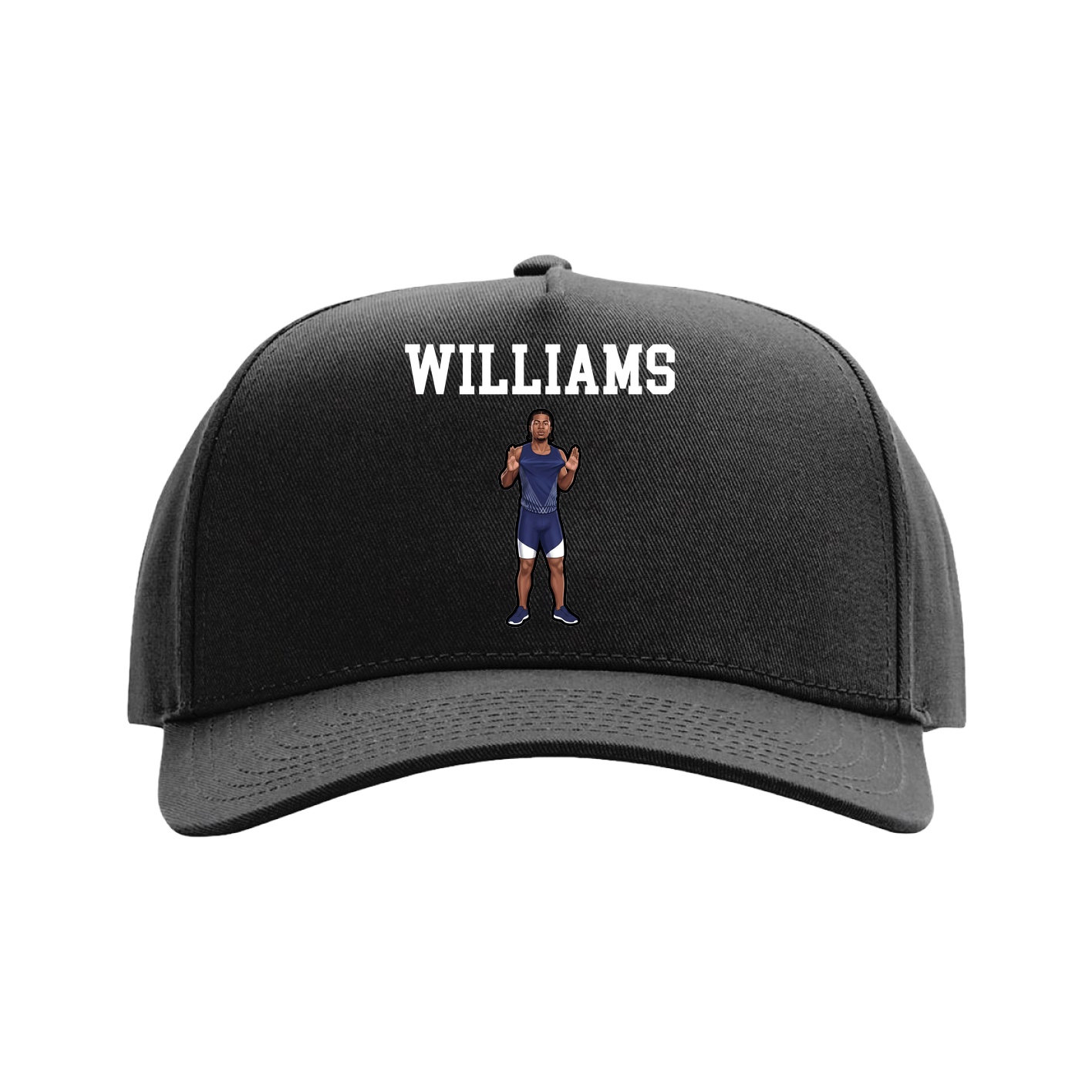 Full Fabric Five-Panel Champ Cap — Shirsey in Black