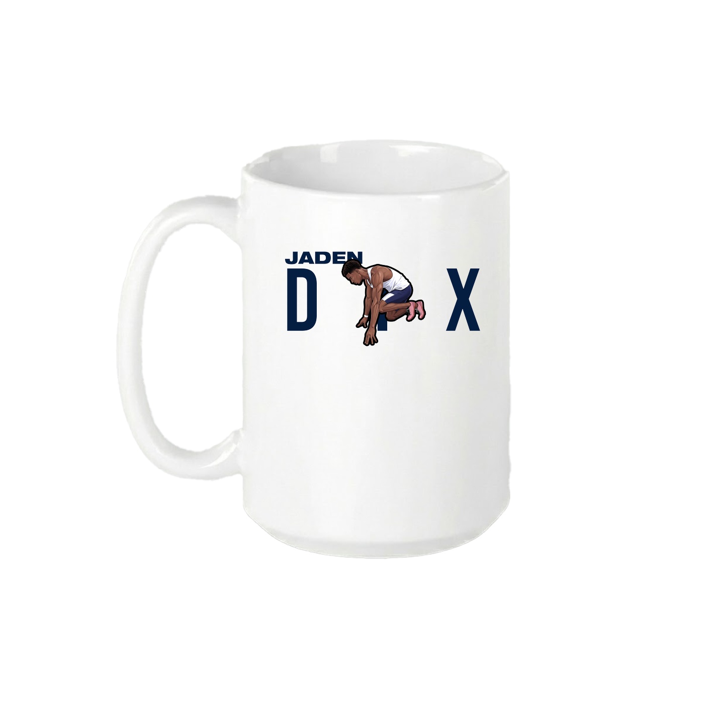 15oz Coffee Mug — Player Name in White