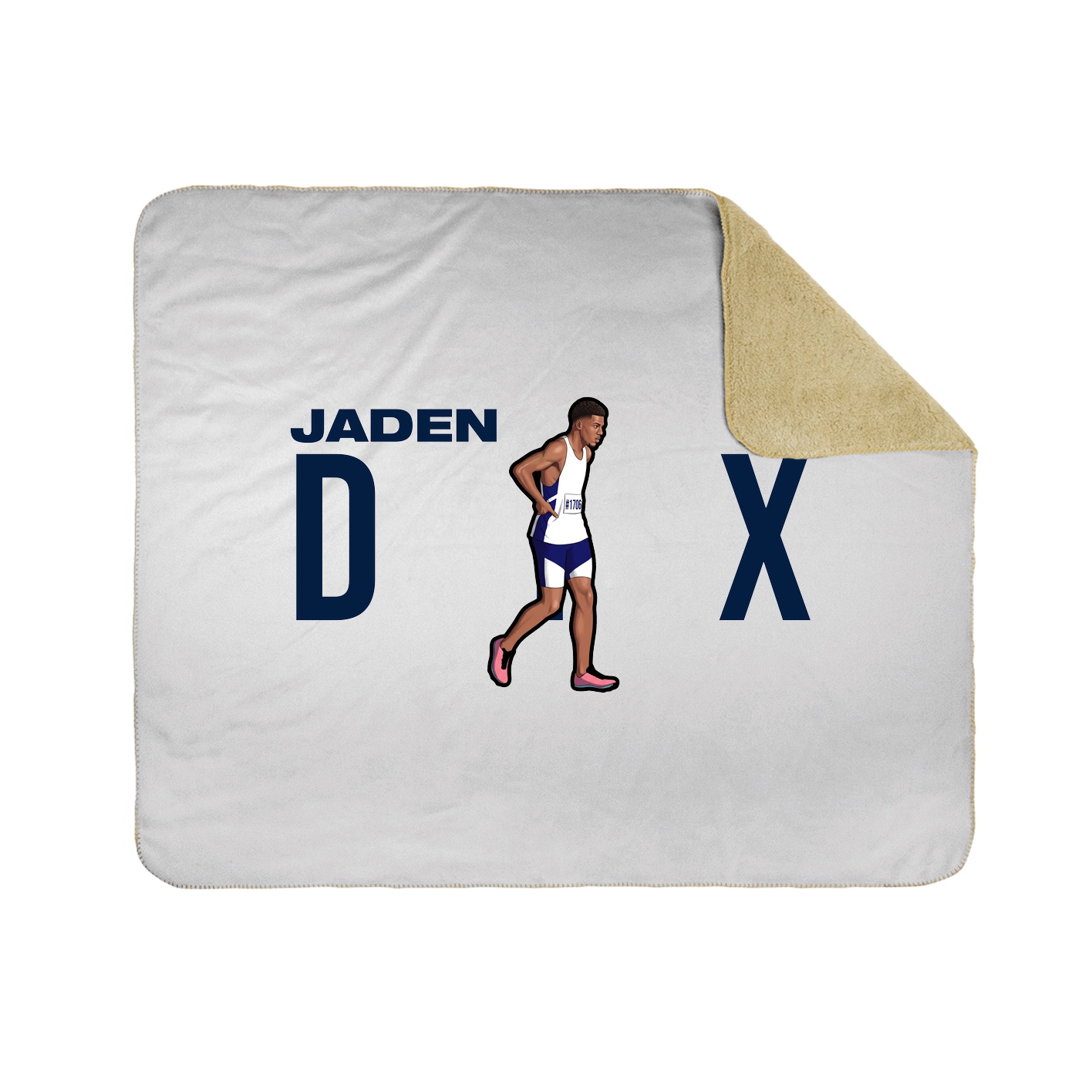 Throw Blanket — Player Name in White