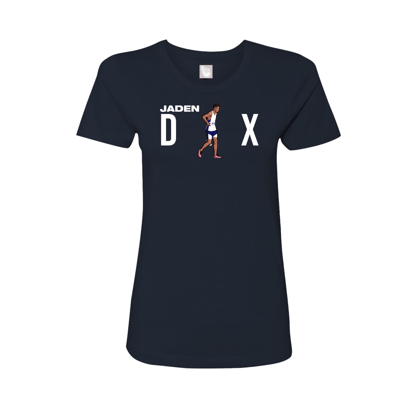 Fitted Women's Tee — Player Name in Navy
