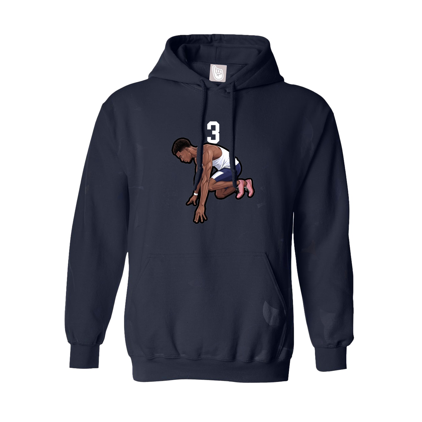 Hoodie — Number Top in Navy