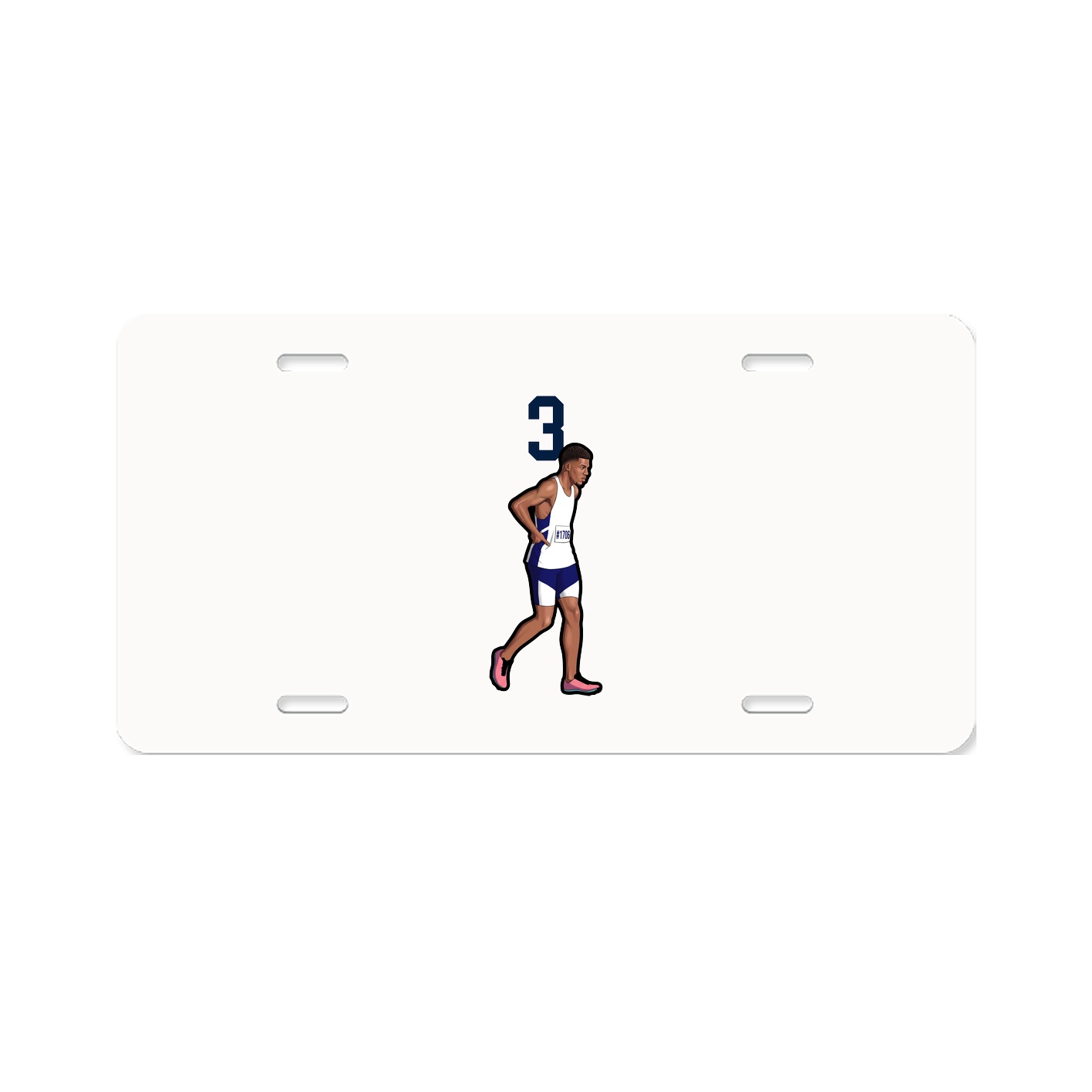 License Plate — Number Top in Classic