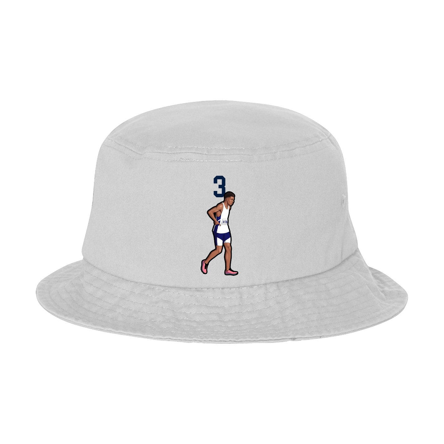Bucket Cap — Number Top in White
