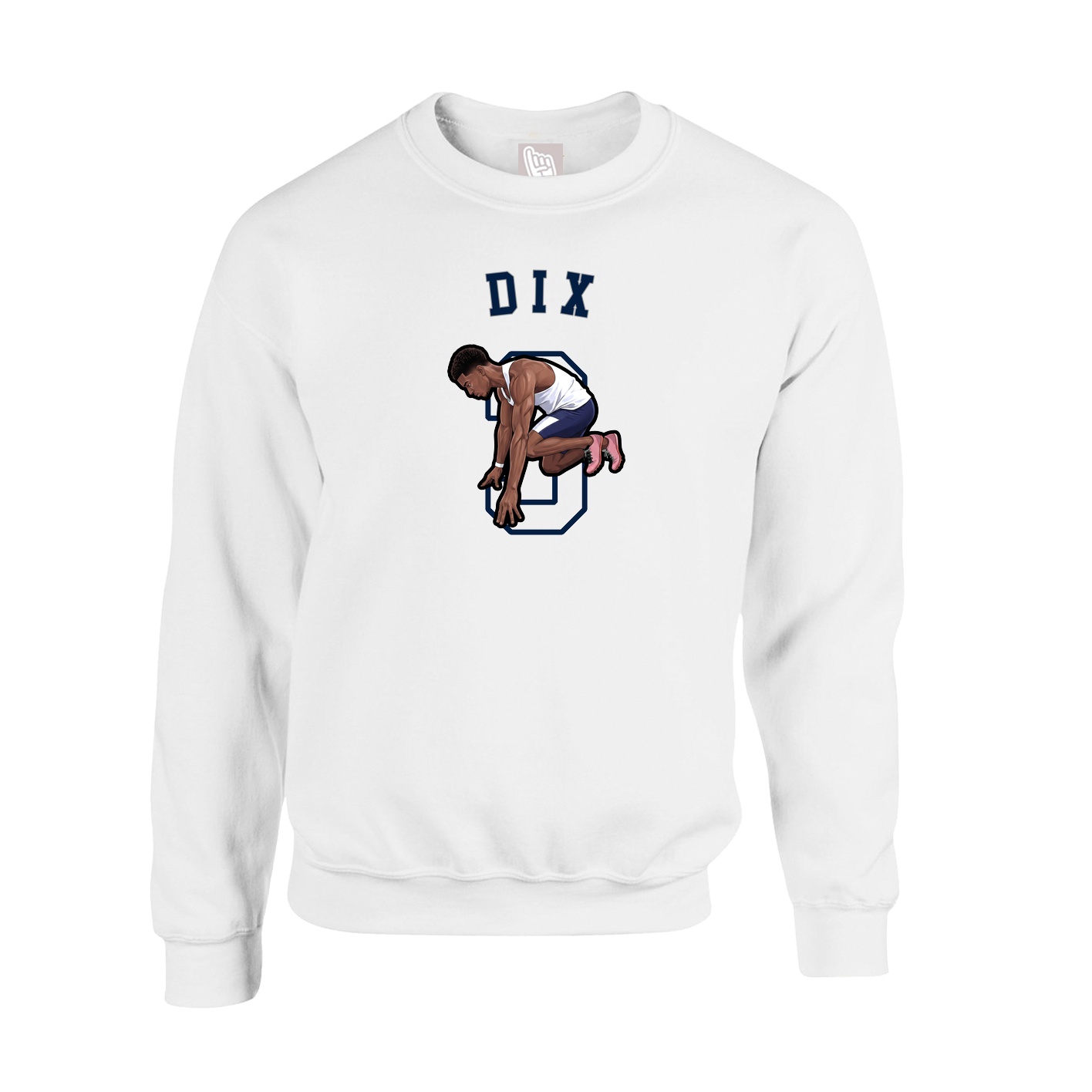Fleece Crew — Shirsey Arch in White