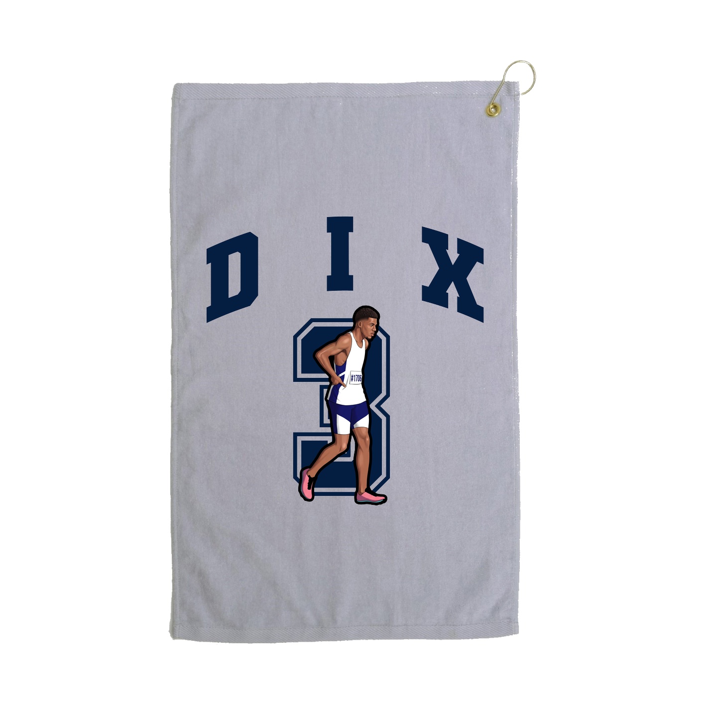 Golf Towel — Number in Grey