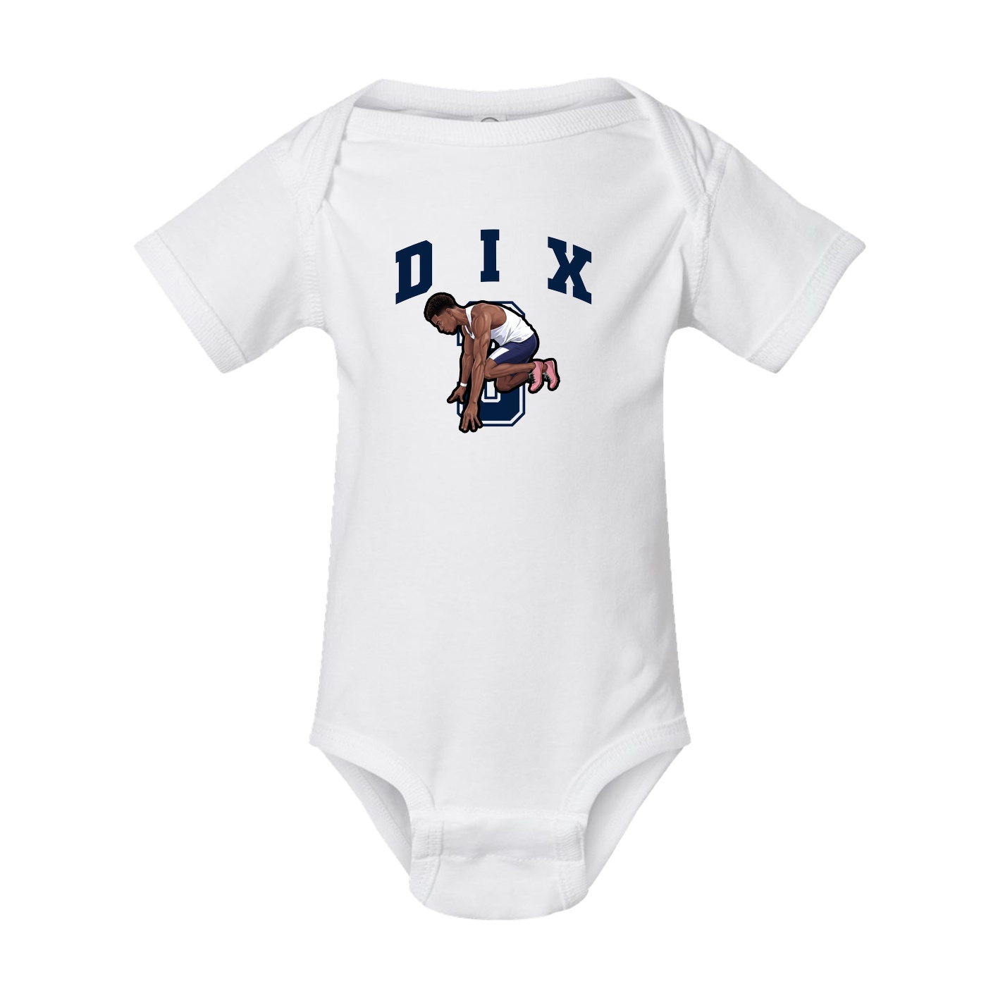 Baby Onesie — Number in White