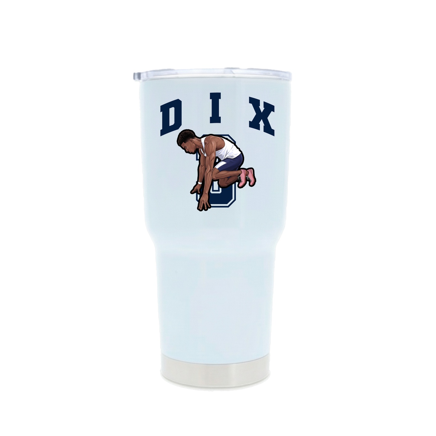 30oz Stainless Steel Tumbler — Number in White
