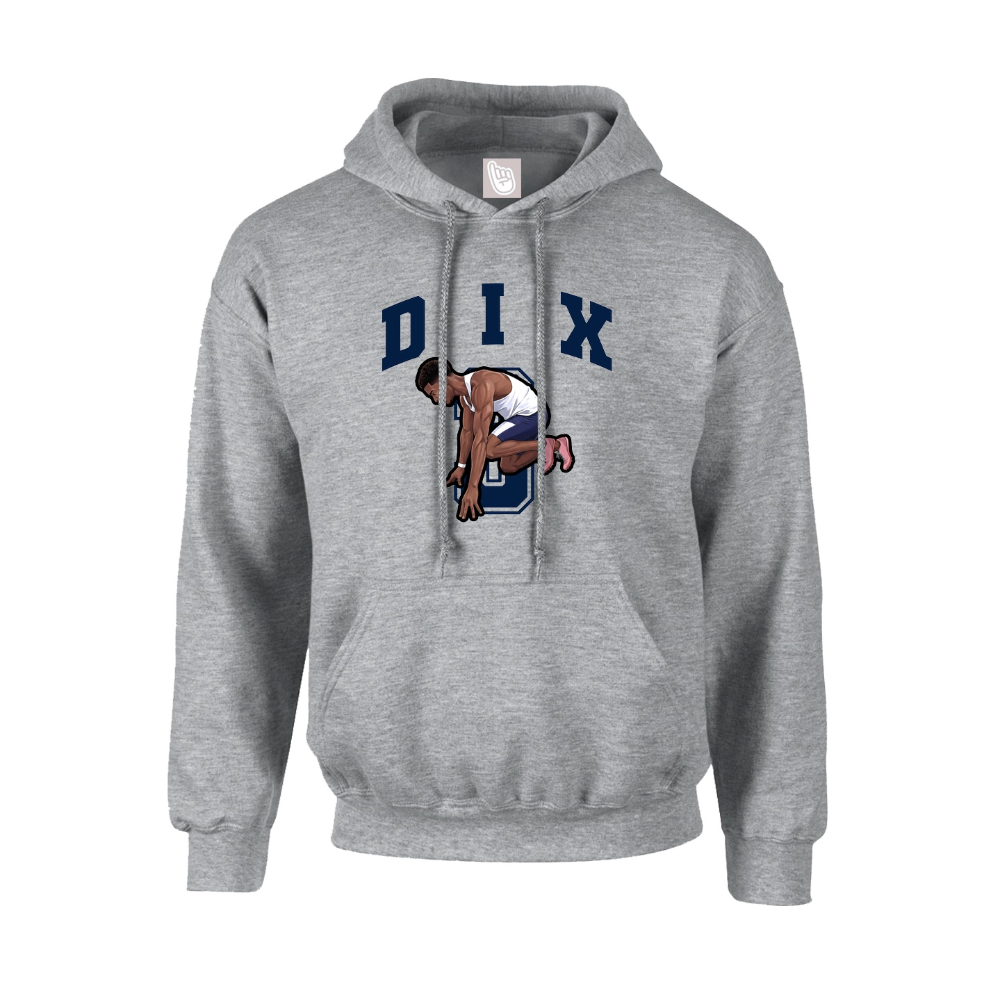 Hoodie — Number in Grey