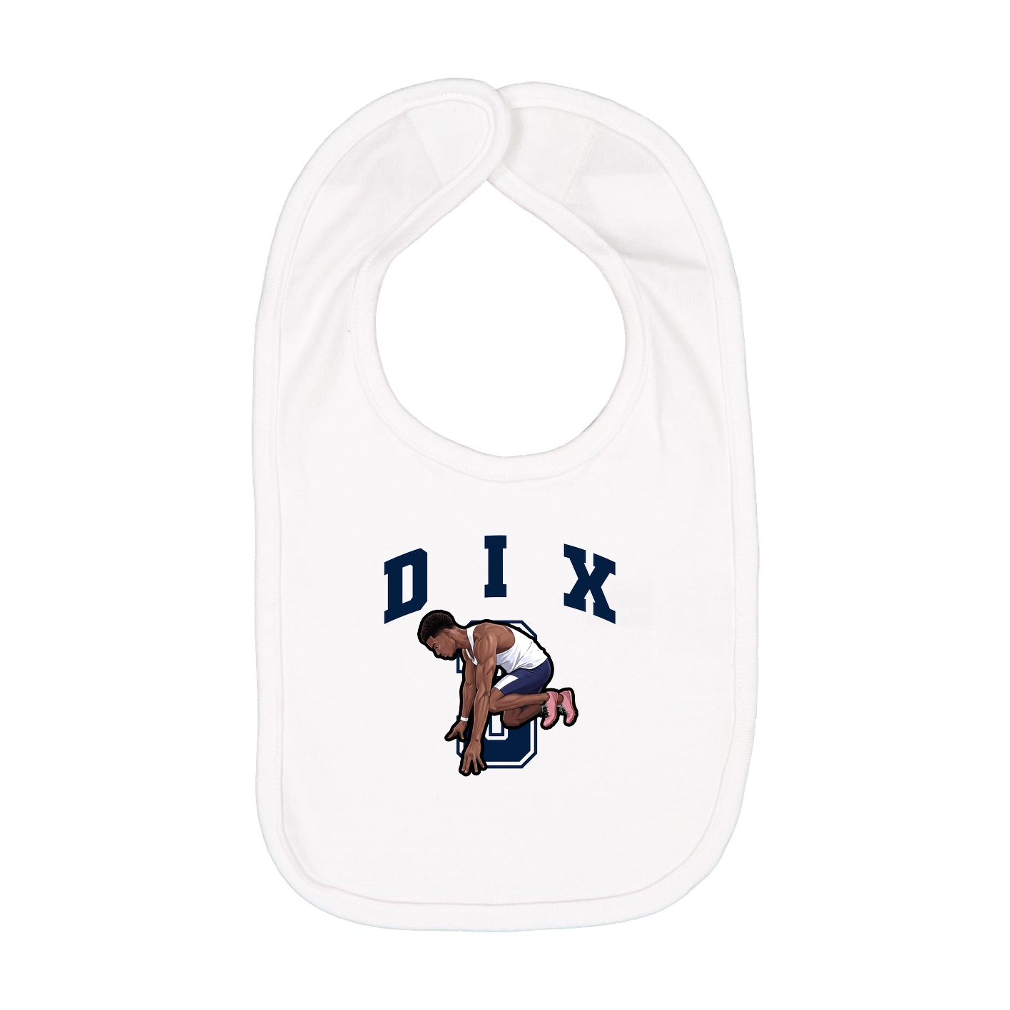 Infant Bib — Number in White