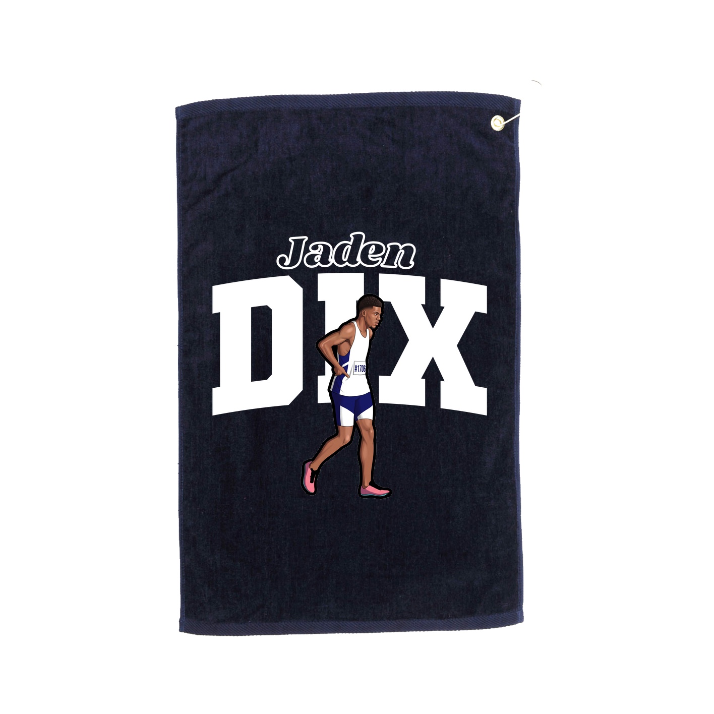 Golf Towel — Name Arch in Navy