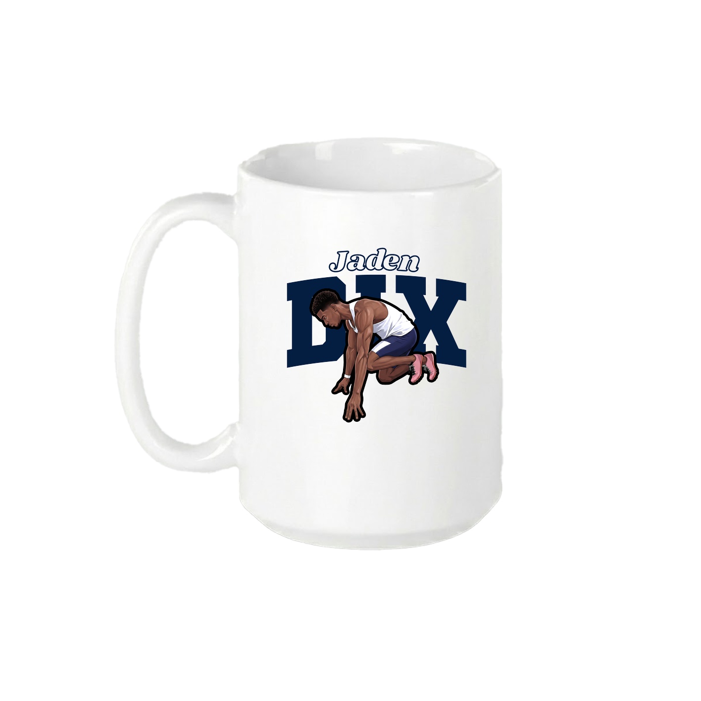 15oz Coffee Mug — Name Arch in White